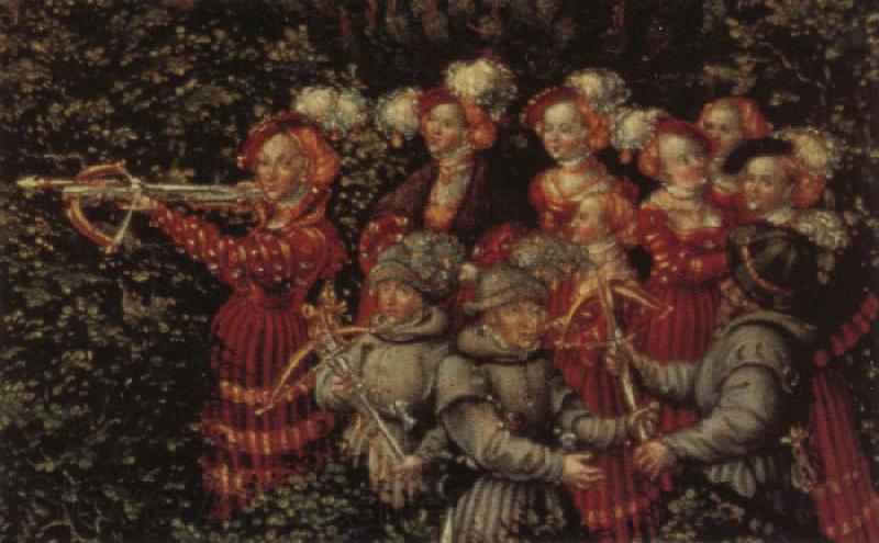 Lucas Cranach Details of The Stag Hunt Spain oil painting art